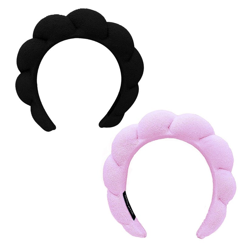 TYSSELY Spa Headbands for Washing Face Makeup Skin Care Headband Women Bubble Facial Beauty Headbands Puffy Shower Towel Band Hair Headband - Image 1